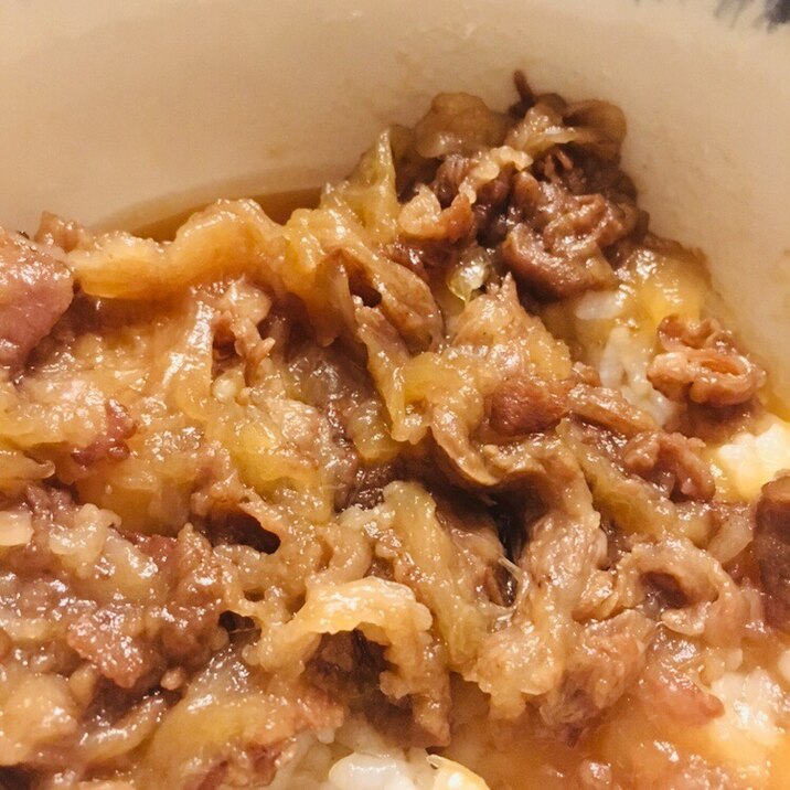 圧力鍋で簡単に牛丼